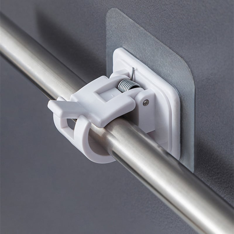 Nail-Free Adjustable Curtain Rod Hooks (Set of 2)