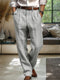 Soft Straight-Leg Cotton Linen Pants