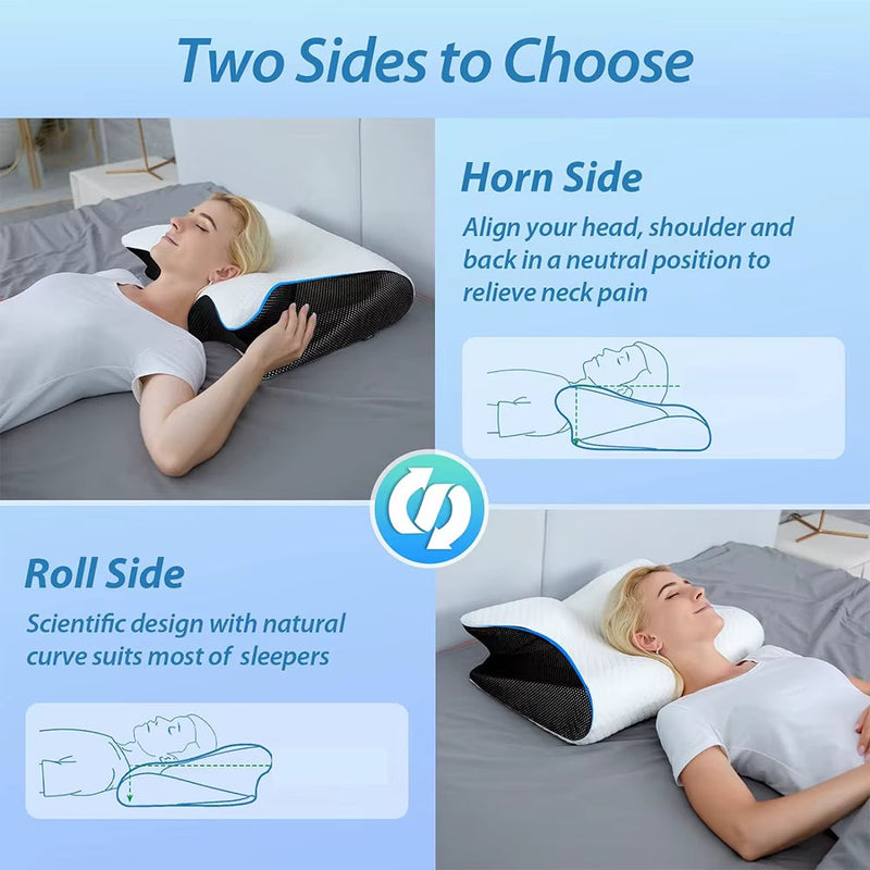 Ultra Button Pillow for Neck Pain-----🔥🔥（"Buy one, get the second one half off!"）