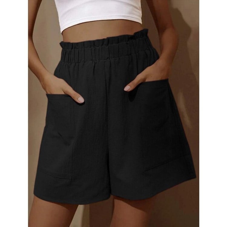 🎁Women's Cotton High Waist Pocket Fashion Casual Shorts✈️FREE SHIPPING