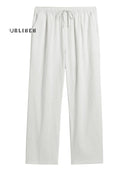 Casual Loose Fit Cotton Linen Straight Pants