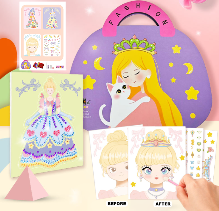 🔥💅Fantasy 3-in-1 Princess Dress Up & Make Up Game Set💝