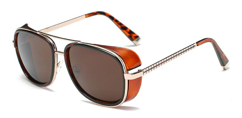 New Stylish Tony Stark Square Vintage Sunglasses For Men And Women-FunkyTradition