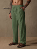 Casual Loose Fit Cotton Linen Straight Pants