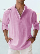 Cotton Linen Casual Long Sleeve Shirt