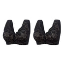 Women's Lace Front Button Large Size Steel Ring Underwear - Convenient and Comfortable