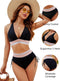 🩱Big Sale 49% OFF🩱V-Neck Patchwork Bikini 2-Piece Set