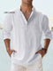 Cotton Linen Casual Long Sleeve Shirt