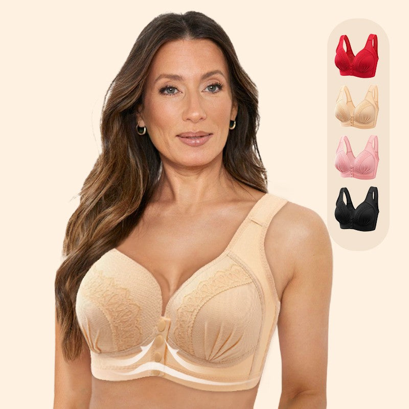 💘2025 Front Button Breathable Skin-Friendly Cotton Bra