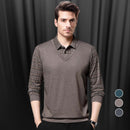 🎁HOT SALE 49% OFF✅ Men's Faux Two Piece Lapel Long-Sleeve Tops