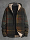 Vintage Plaid Art Print Buttoned Cardigan Sweater