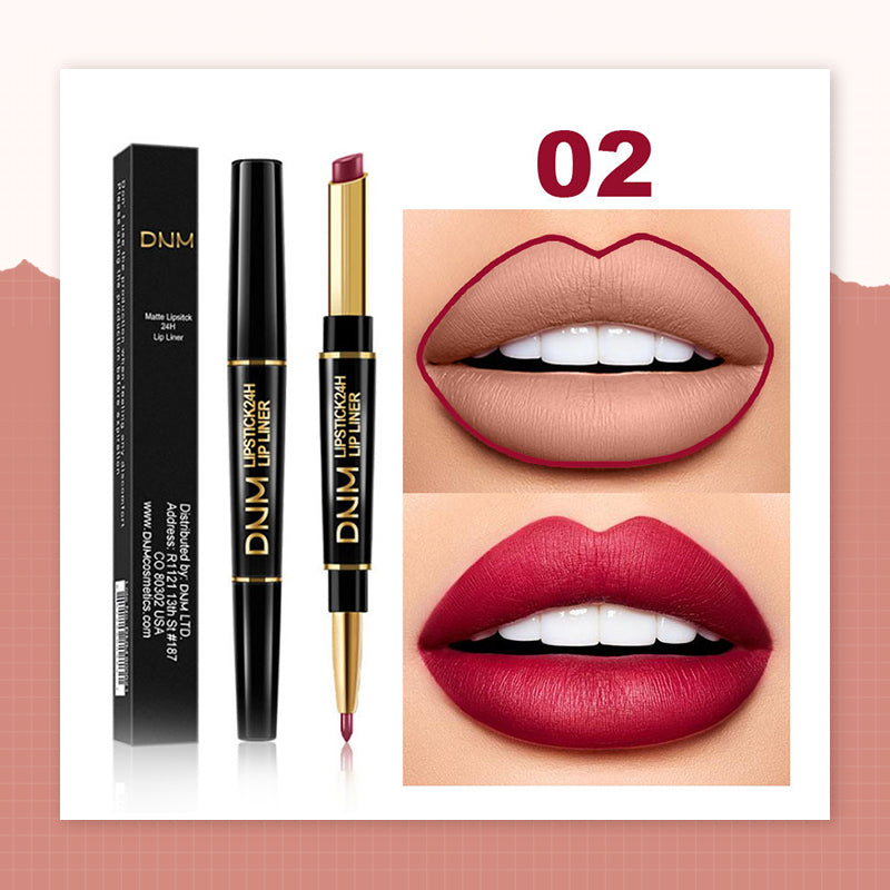 💄2-in-1 Waterproof Lipstick Lip Liner🌟Buy More Save More