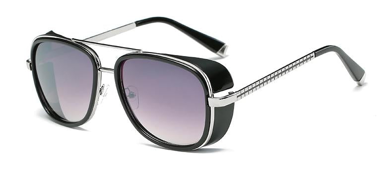 New Stylish Tony Stark Square Vintage Sunglasses For Men And Women-FunkyTradition