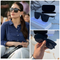 Kareena kapoor Inspired Classic Square Polarized Sunglasses - Matte Black Frame | UV400 Protection