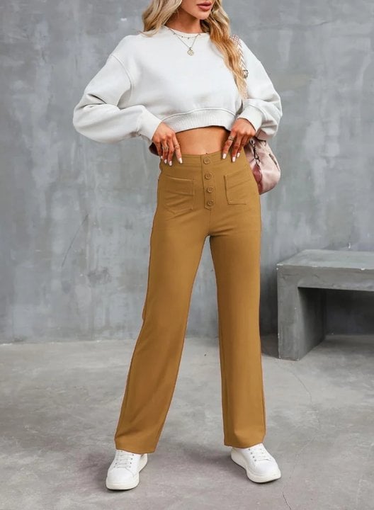 🔥Hot Sale 8000+💷Good Price🔥Women's Casual High Waist Stretch Trousers