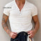 Men's Fitness T-shirt Sports Casual Summer Cotton Sweat-absorbent Solid Color Deep V-neck Top Shirt