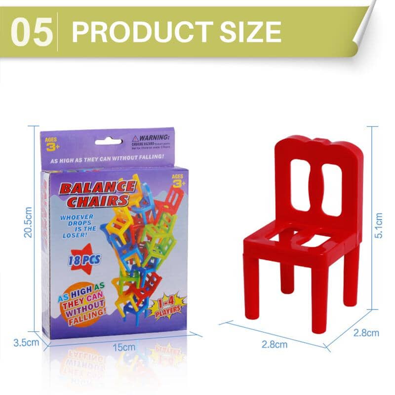 (🌲EARLY CHRISTMAS SALE - 50% OFF) 🎁Chairs Stacking Tower Balancing Game