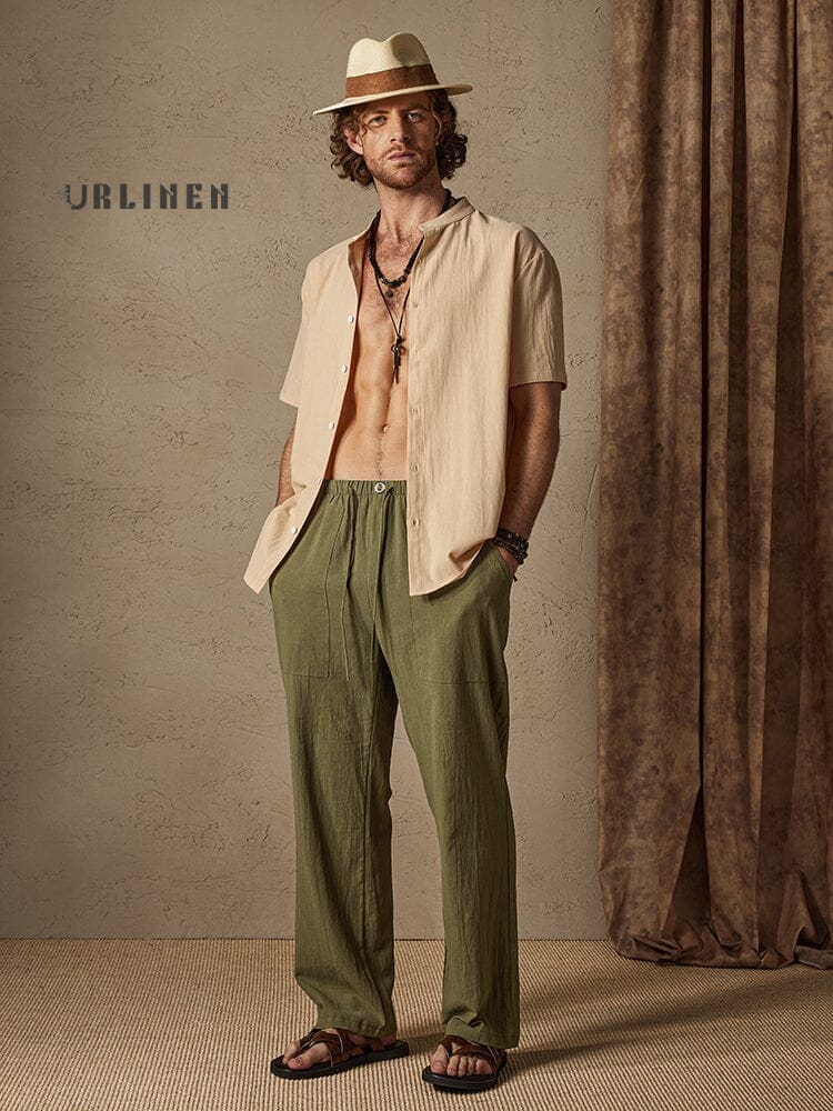 Casual Cotton Linen Style Pants