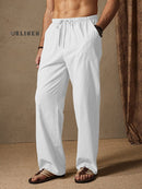 Cotton Linen Style Casual Pants