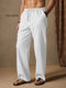 Cotton Linen Style Casual Pants