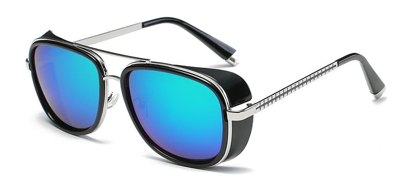 New Stylish Tony Stark Square Vintage Sunglasses For Men And Women-FunkyTradition