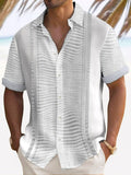 Trendy Vacation Print Short Sleeve Men's Shirt