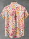 Flowers Floral Vintage Print Casual 100% Cotton Shirt