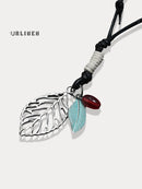 🎁 Retro Leaf Pendant Necklace (100% off)