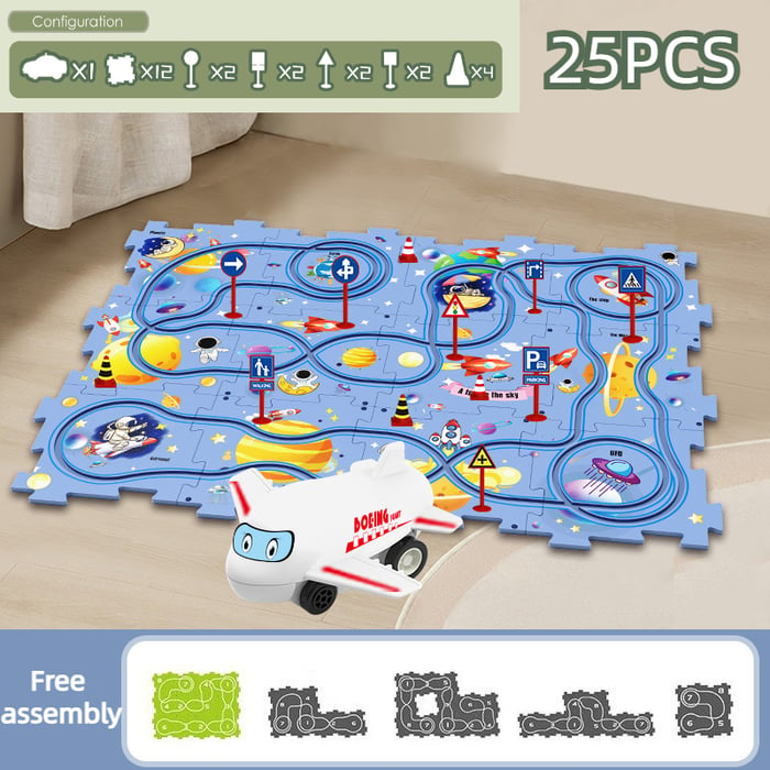 🔥2025 New year Hot Sale 49% OFF🚗Children's Educational Puzzle Track Car Play Set