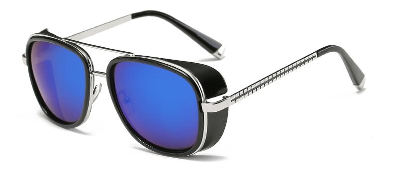 New Stylish Tony Stark Square Vintage Sunglasses For Men And Women-FunkyTradition