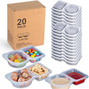 💥BUY 2 GET 2 FREE💥🥐Double Compartment Snack Containers With Lids