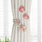 🌸🌸Simple fresh flowers creative decorative gauze curtain organizer with curtain buckle clip - vimin