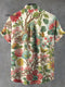 Vintage Floral Art Print Casual 100% Cotton Shirt