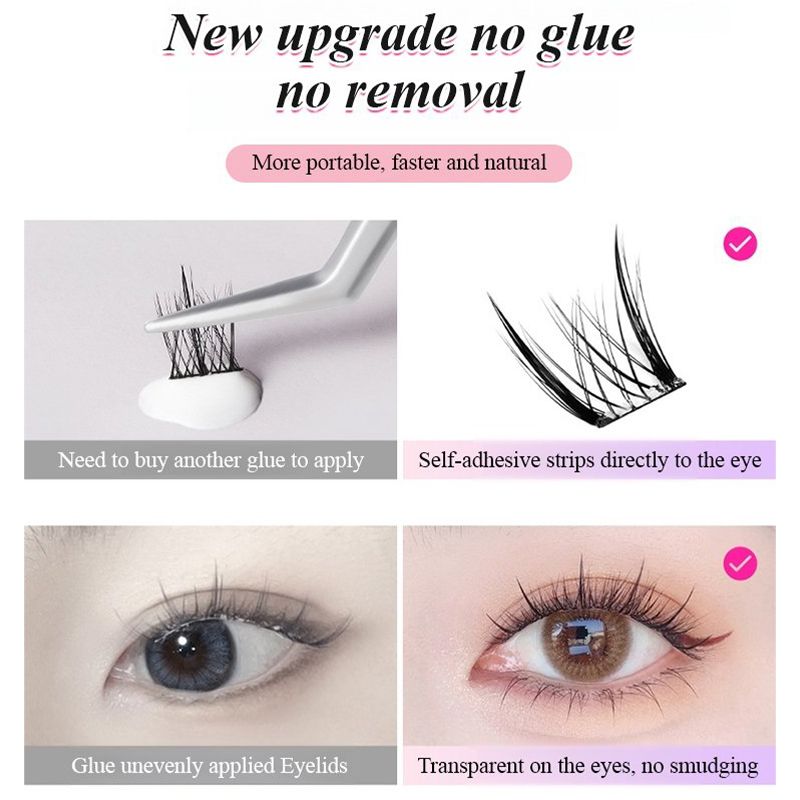 Waterproof Glue-free Realistic False Eyelashes - vimin