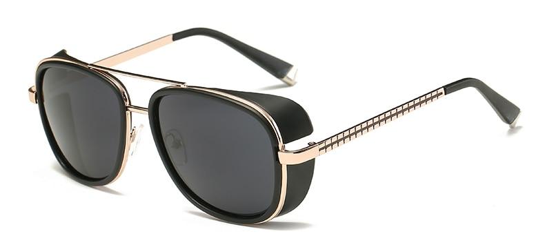New Stylish Tony Stark Square Vintage Sunglasses For Men And Women-FunkyTradition