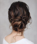 Messy Curly Hair Bun