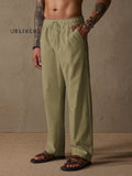 Casual Loose Fit Cotton Linen Straight Pants