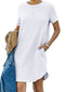 👗Women's Casual Short Sleeve T Shirt Dress Basic Dresses with Pockets