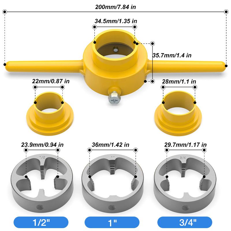 🔥Hot Sale - 49% OFF🔥2 PCS Plastic Pipe Thread Die Kit