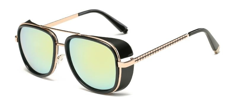 New Stylish Tony Stark Square Vintage Sunglasses For Men And Women-FunkyTradition