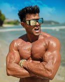 Sahil khan Silver Oversized Sunglasses For Men And Women-FunkyTradition