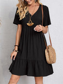 🔥Hot Sale 50% OFF💝Retro V-neck Loose Casual Dress