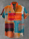 Color Block Mixed Decorative Pattern Casual 100% Cotton Shirt