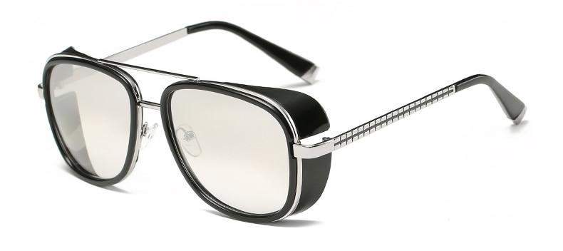 New Stylish Tony Stark Square Vintage Sunglasses For Men And Women-FunkyTradition