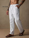 Casual Loose Fit Cotton Linen Straight Pants