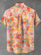 Flowers Floral Vintage Print Casual 100% Cotton Shirt