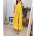 🎁Hot Sale 49% OFF🎁Women Pleated Simple Solid Color Dress