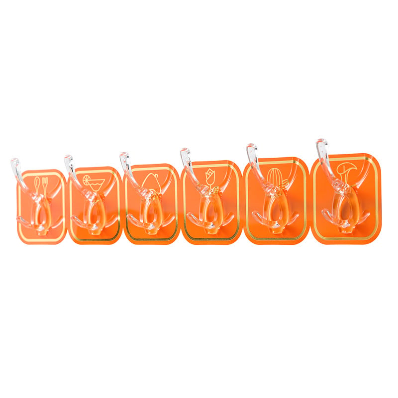 Multifunctional Transparent 6 Hooks