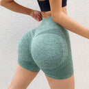 Women's high-waist stretch yoga shorts