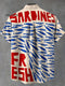 Vintage Fish Sardines Art Print Casual 100% Cotton Shirt